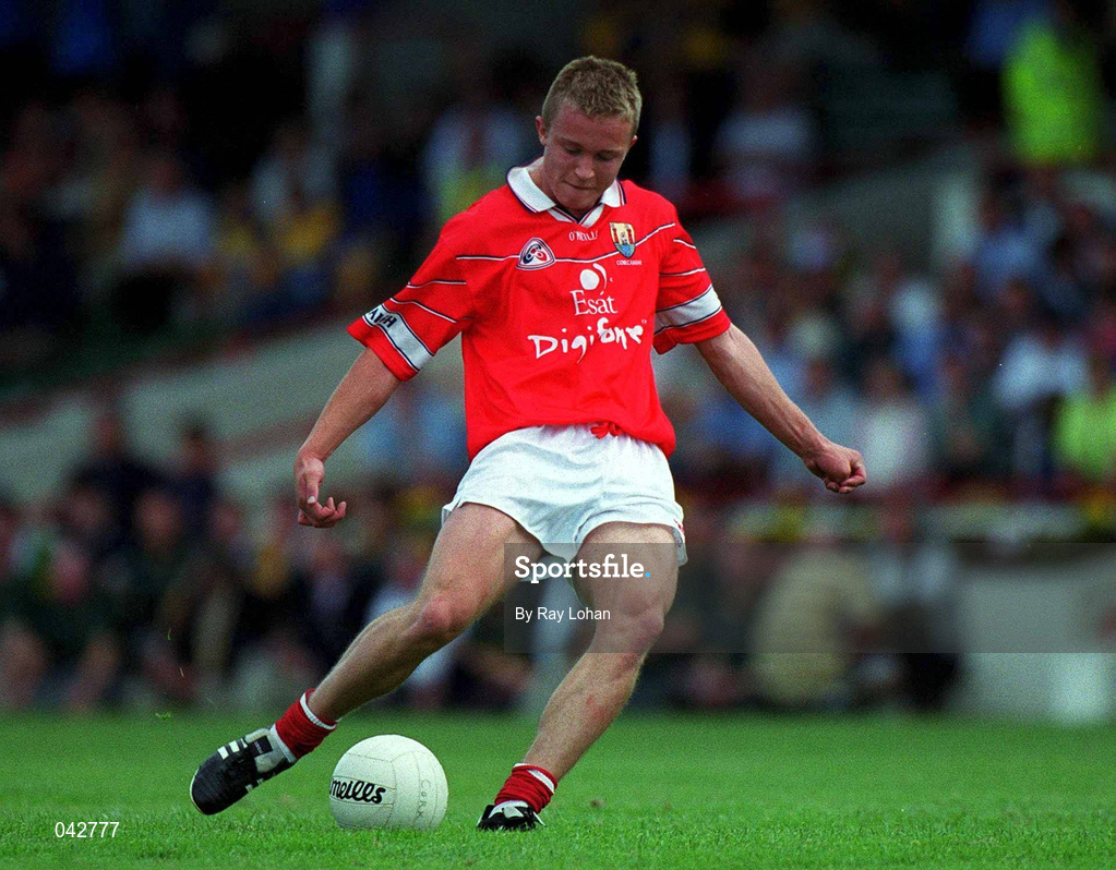 16 July 2000; Conrad Murphy of Cork during the Munster Minor Football Championship Final between Kerry and Cork at the Gaelic Grounds in Limerick. Photo by Ray Lohan/Sportsfile