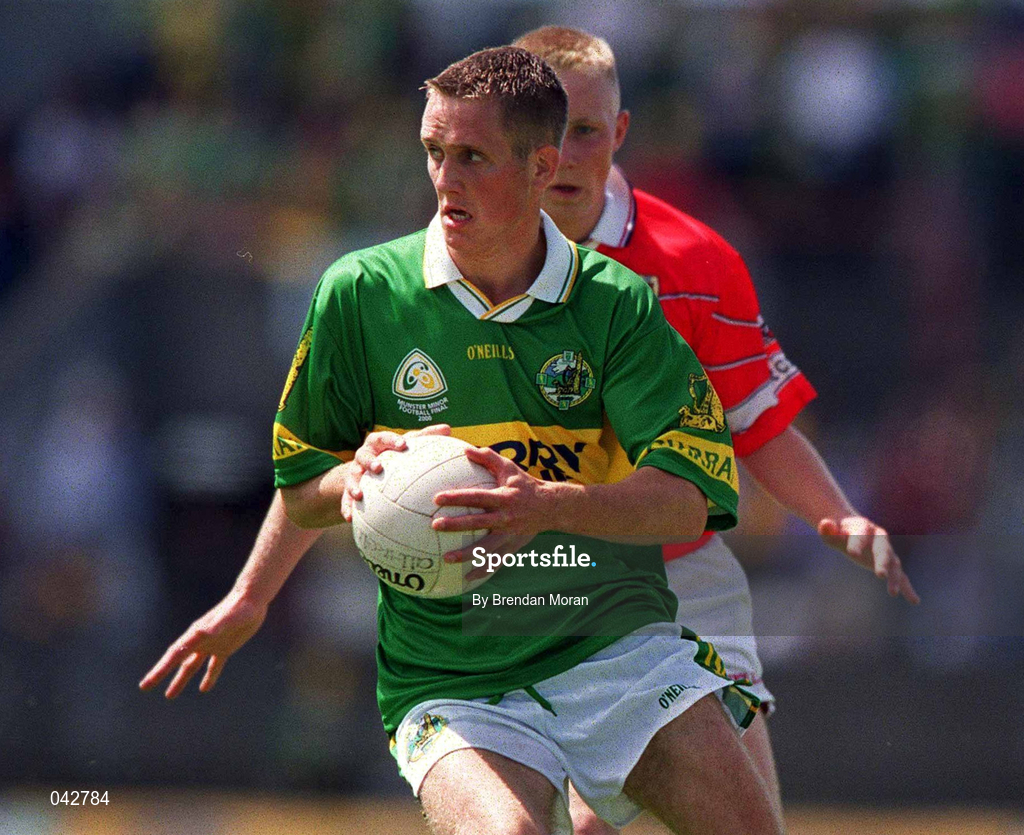 16 July 2000; Colm O'Connor of Kerry during the Munster Minor Football Championship Final between Kerry and Cork at the Gaelic Grounds in Limerick. Photo By Brendan Moran/Sportsfile