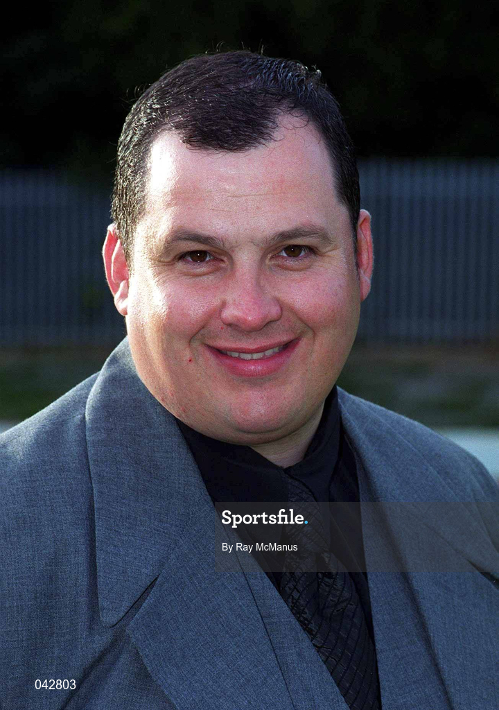 11 July 2000; St Patrick's Athletic manager Pat Dolan during St Patrick's Athletic Squad Portraits at Richmond Park in Dublin. Photo by Ray McManus/Sportsfile