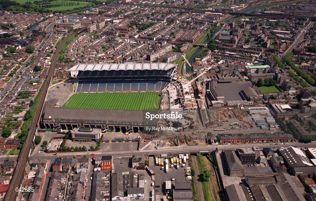 5 June 1999; An arial view of Croke Park Stadium in Dublin. Photo by Ray McManus/Sportsfile