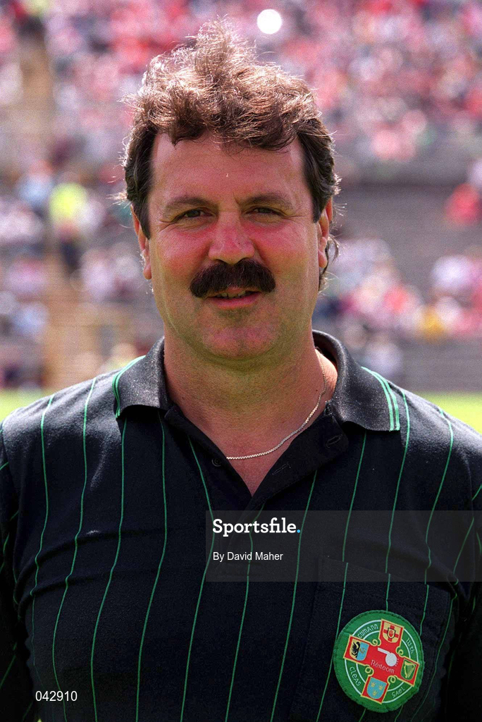 16 July 2000; Jim Murray, Linesman, ahead of the Ulster Minor Football Championship Final match between Tyrone and Derry at St Tiernach's Park in Clones, Monaghan. Photo by David Maher/Sportsfile