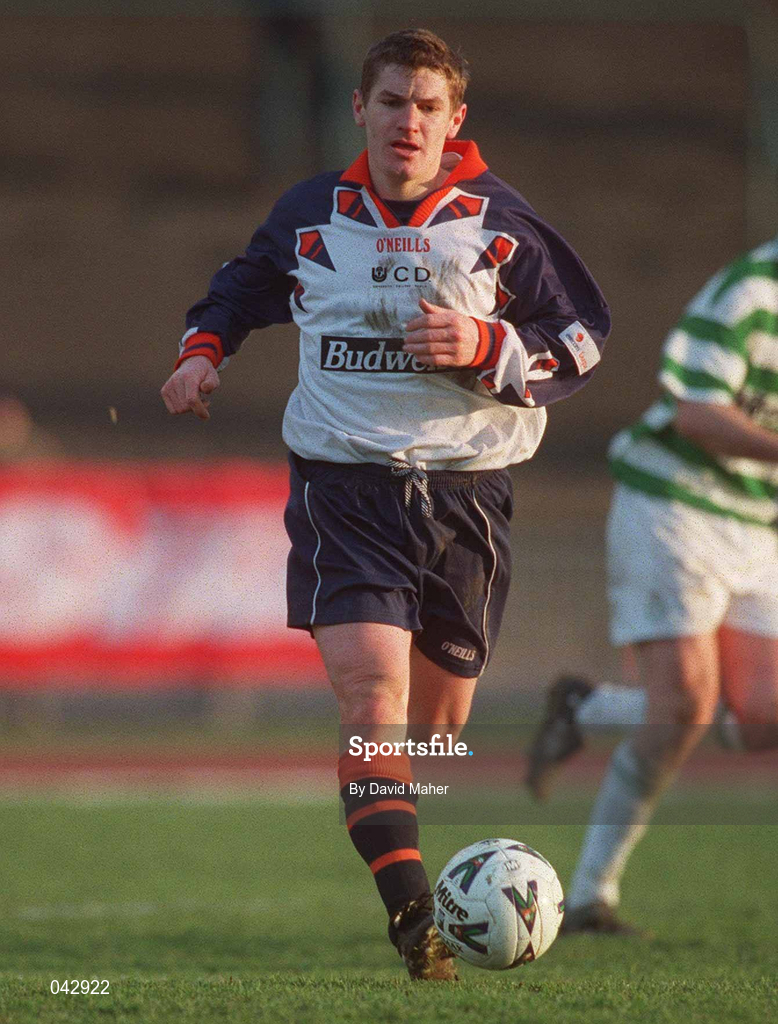 23 January 2000; Ciaran Kavanagh of UCD during the Eircom League Premier Division match between Shamrock Rovers and UCD at Morton Stadium in Santry, Dublin. Photo by David Maher/Sportsfile