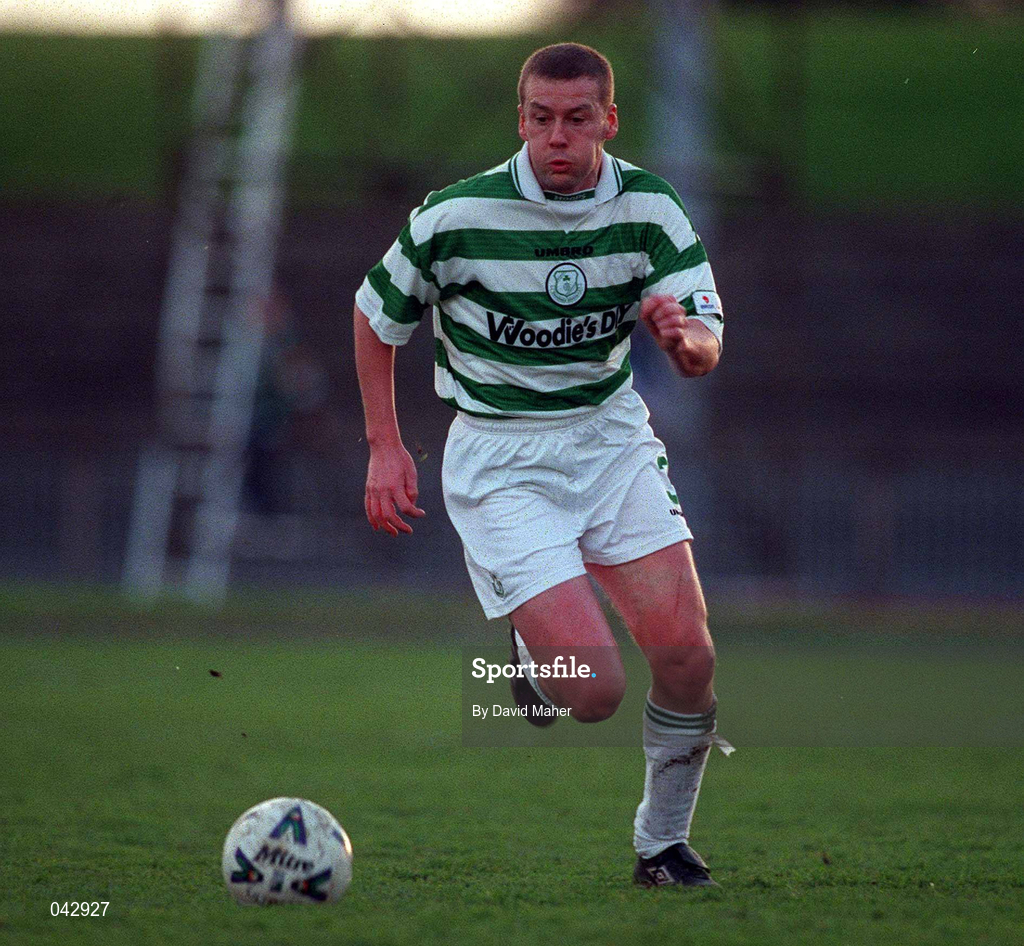 23 January 2000; Tommy Dunne of Shamrock Rovers during the Eircom League Premier Division match between Shamrock Rovers and UCD at Morton Stadium in Santry, Dublin. Photo by David Maher/Sportsfile