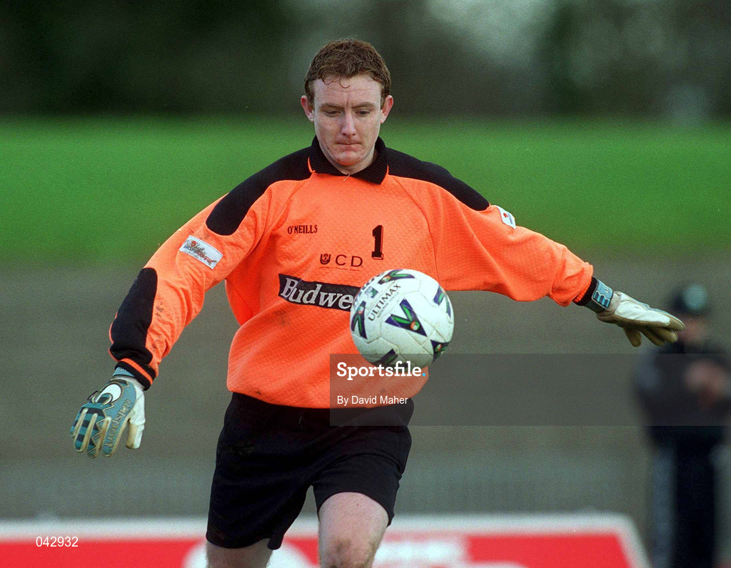 23 January 2000; Barry Ryan of UCD during the Eircom League Premier Division match between Shamrock Rovers and UCD at Morton Stadium in Santry, Dublin. Photo by David Maher/Sportsfile