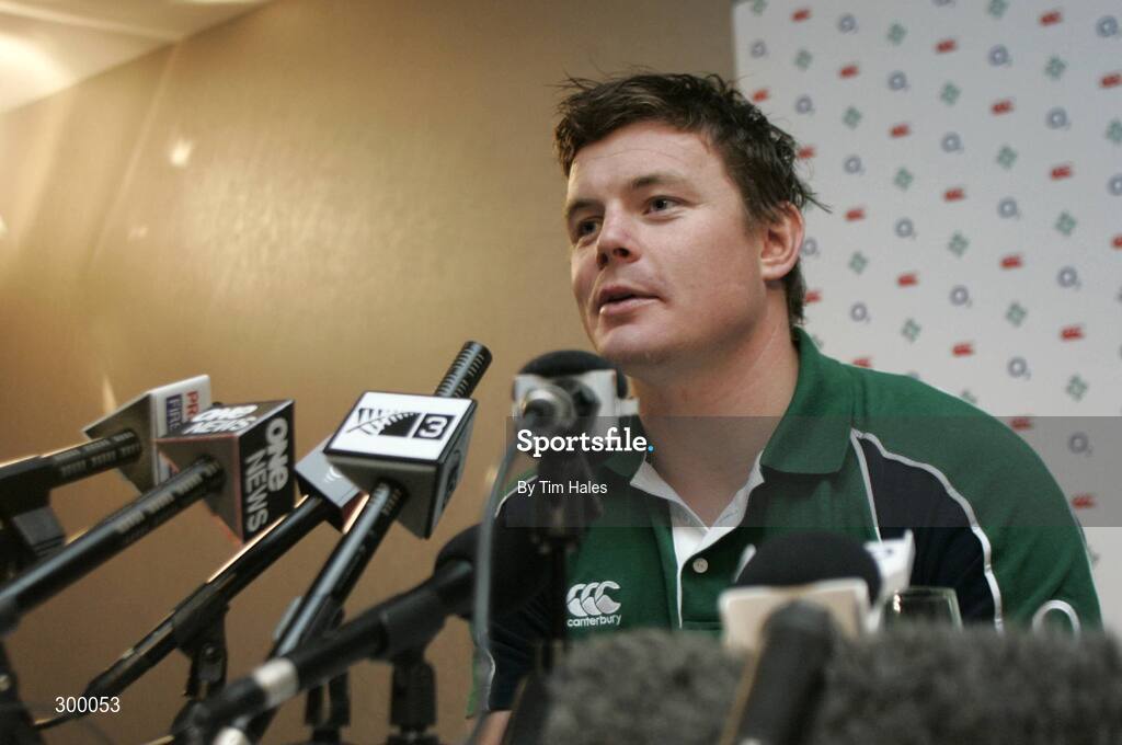 3 June 2008; Captain Brian O'Driscoll during an Ireland Team Announcement and Press Conference. 2008 Ireland Rugby Summer Tour, Holiday Inn, Wellington, New Zealand. Picture credit: Tim Hales / SPORTSFILE