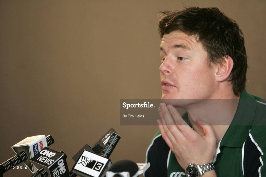 3 June 2008; Captain Brian O'Driscoll during a Ireland Team Announcement and Press Conference. 2008 Ireland Rugby Summer Tour, Holiday Inn, Wellington, New Zealand. Picture credit: Tim Hales / SPORTSFILE