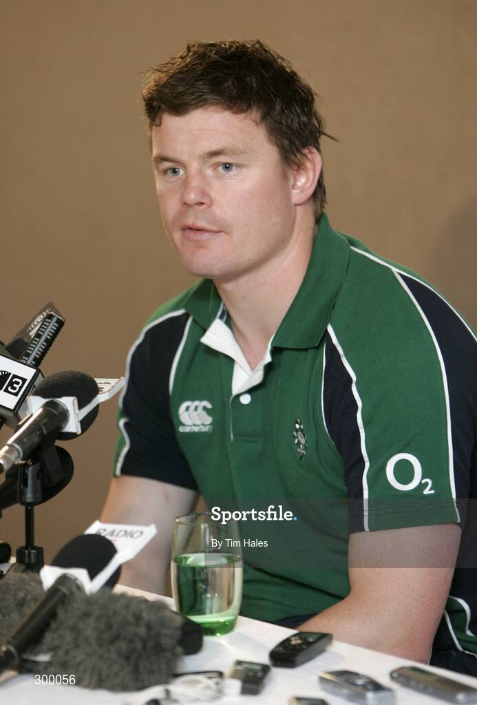 3 June 2008; Captain Brian O'Driscoll during an Ireland Team Announcement and Press Conference. 2008 Ireland Rugby Summer Tour, Holiday Inn, Wellington, New Zealand. Picture credit: Tim Hales / SPORTSFILE