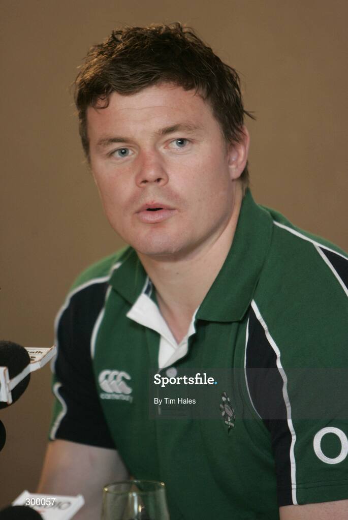 3 June 2008; Captain Brian O'Driscoll during an Ireland Team Announcement and Press Conference. 2008 Ireland Rugby Summer Tour, Holiday Inn, Wellington, New Zealand. Picture credit: Tim Hales / SPORTSFILE