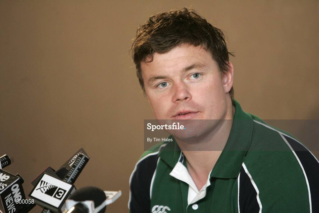 3 June 2008; Captain Brian O'Driscoll during an Ireland Team Announcement and Press Conference. 2008 Ireland Rugby Summer Tour, Holiday Inn, Wellington, New Zealand. Picture credit: Tim Hales / SPORTSFILE