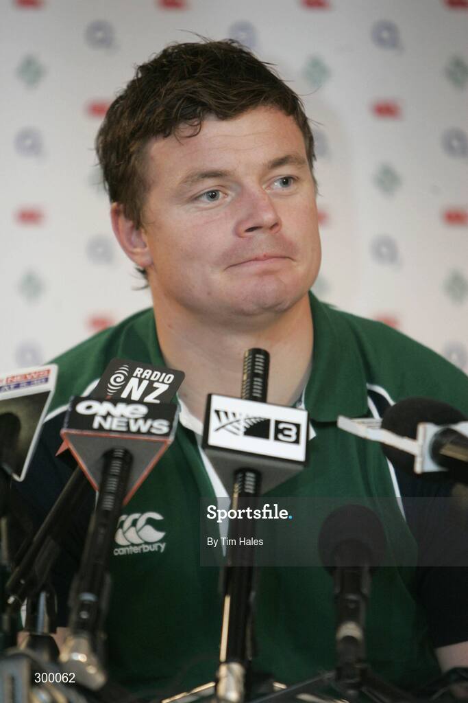 3 June 2008; Captain Brian O'Driscoll during an Ireland Team Announcement and Press Conference. 2008 Ireland Rugby Summer Tour, Holiday Inn, Wellington, New Zealand. Picture credit: Tim Hales / SPORTSFILE