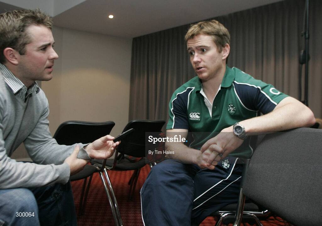 3 June 2008; Eoin Reddan during an Ireland Team Announcement and Press Conference. 2008 Ireland Rugby Summer Tour, Holiday Inn, Wellington, New Zealand. Picture credit: Tim Hales / SPORTSFILE