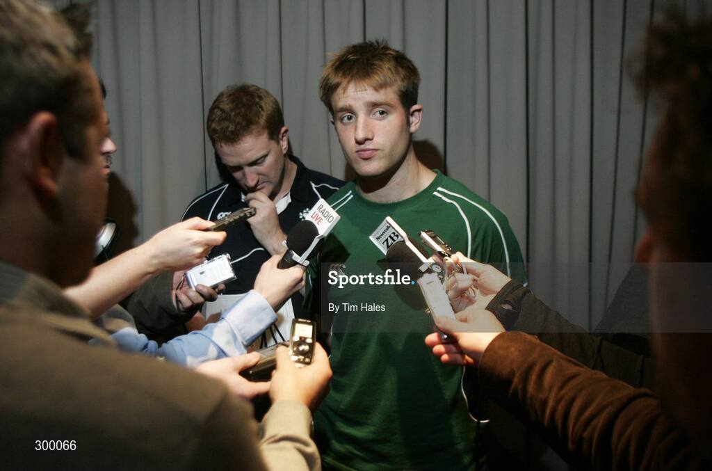 3 June 2008; Luke Fitzgerald during an Ireland Team Announcement and Press Conference. 2008 Ireland Rugby Summer Tour, Holiday Inn, Wellington, New Zealand. Picture credit: Tim Hales / SPORTSFILE