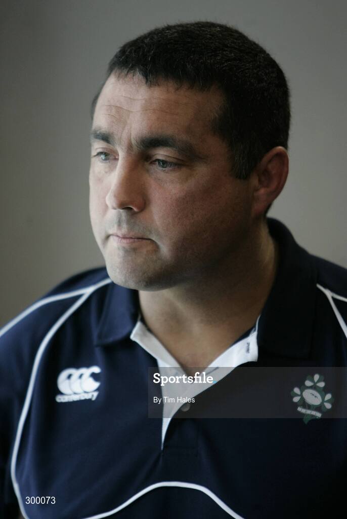 3 June 2008; Interim coach Michael Bradley during an Ireland Team Announcement and Press Conference. 2008 Ireland Rugby Summer Tour, Holiday Inn, Wellington, New Zealand. Picture credit: Tim Hales / SPORTSFILE