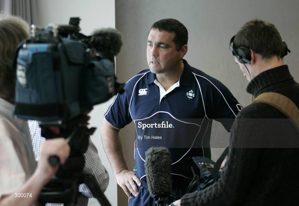 3 June 2008; Interim coach Michael Bradley during an Ireland Team Announcement and Press Conference. 2008 Ireland Rugby Summer Tour, Holiday Inn, Wellington, New Zealand. Picture credit: Tim Hales / SPORTSFILE
