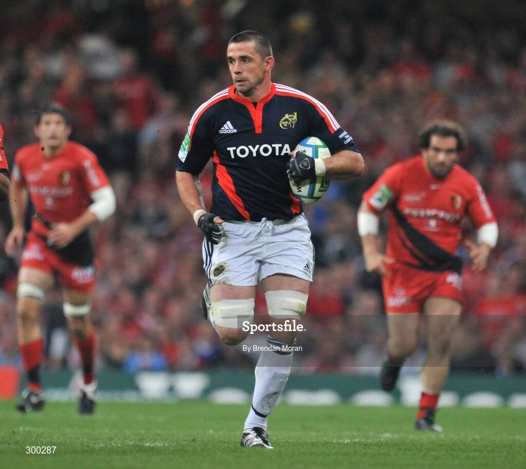 24 May 2008; Alan Quinlan, Munster. Heineken Cup Final, Munster v Toulouse, Millennium Stadium, Cardiff, Wales. Picture credit: Brendan Moran / SPORTSFILE