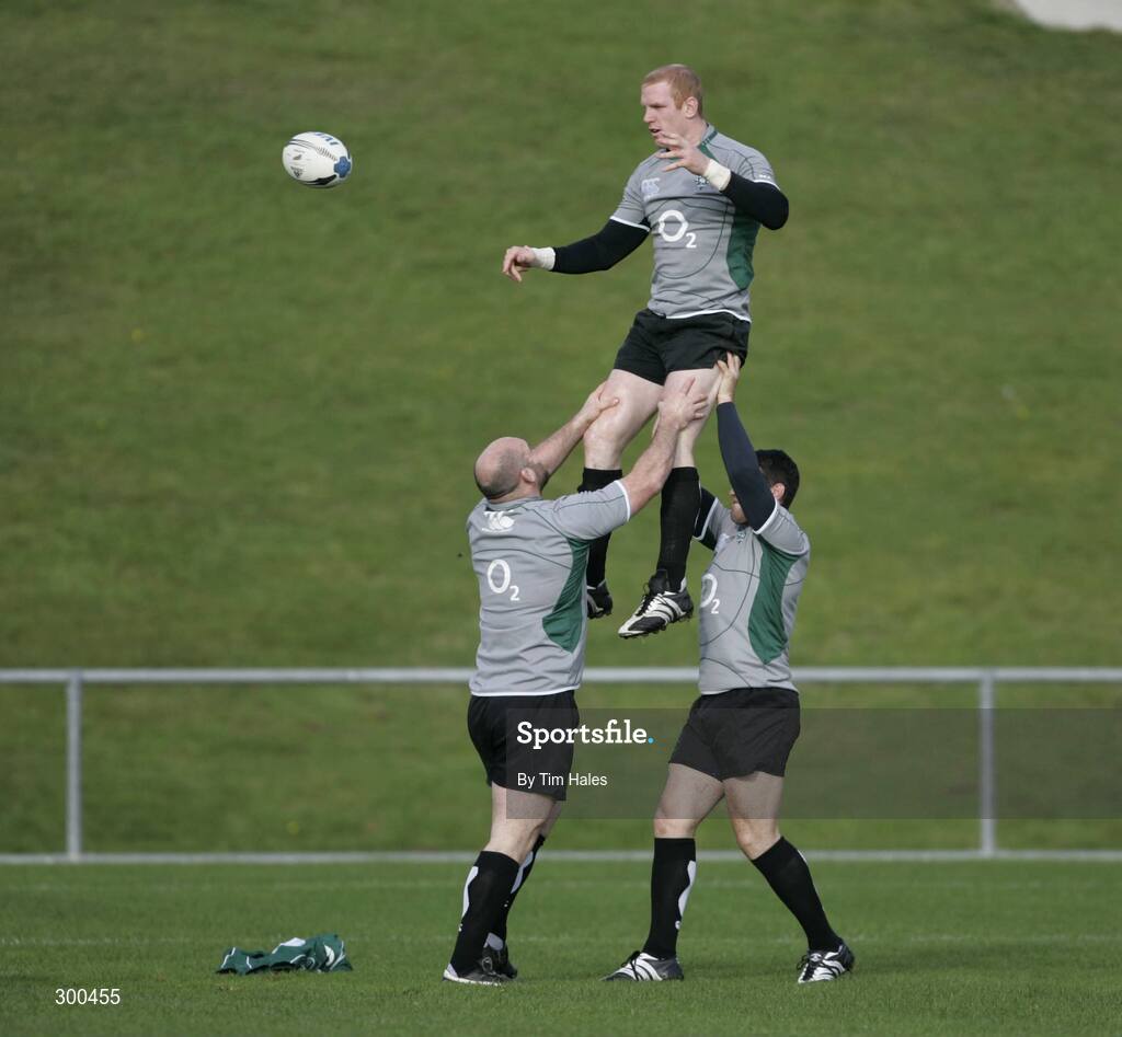 5 June 2008; Ireland's Paul O'Connell in action during rugby squad training. 2008 Ireland Rugby Summer Tour, Porirua Park, Wellington, New Zealand. Picture credit: Tim Hales / SPORTSFILE