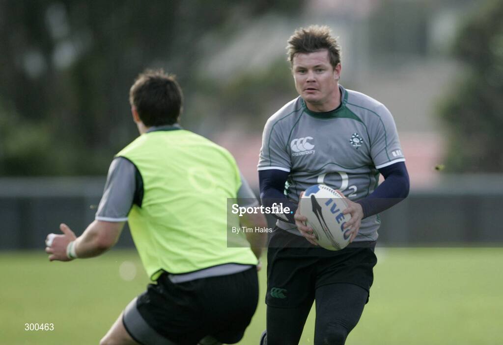 5 June 2008; Ireland's Brian O'Driscoll in action during rugby squad training. 2008 Ireland Rugby Summer Tour, Porirua Park, Wellington, New Zealand. Picture credit: Tim Hales / SPORTSFILE