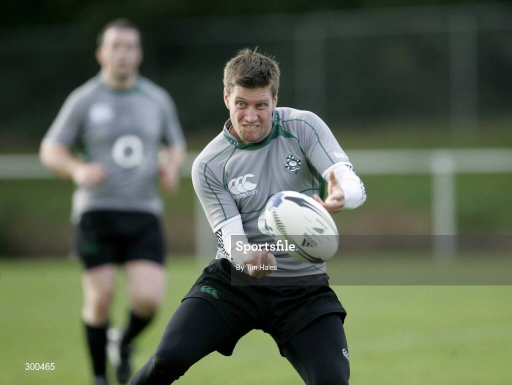 5 June 2008; Ireland's Ronan O'Gara in action during rugby squad training. 2008 Ireland Rugby Summer Tour, Porirua Park, Wellington, New Zealand. Picture credit: Tim Hales / SPORTSFILE