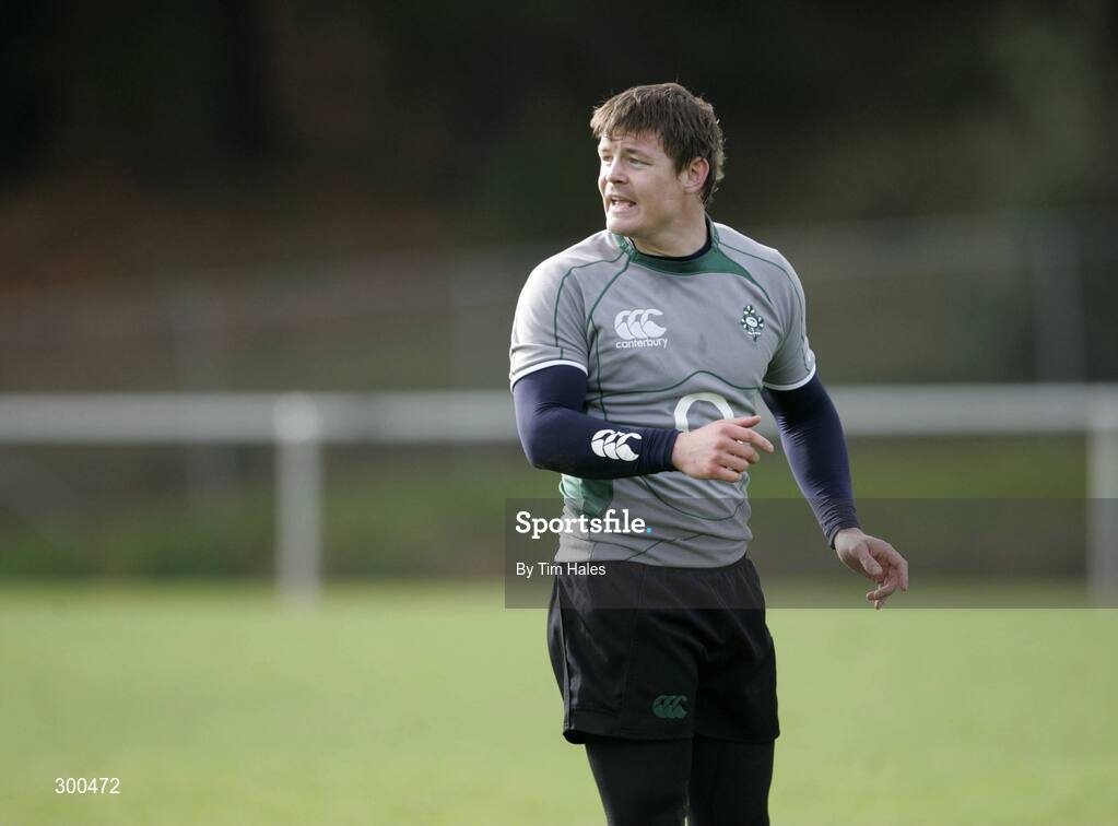 5 June 2008; Ireland's Brian O'Driscoll during rugby squad training. 2008 Ireland Rugby Summer Tour, Porirua Park, Wellington, New Zealand. Picture credit: Tim Hales / SPORTSFILE