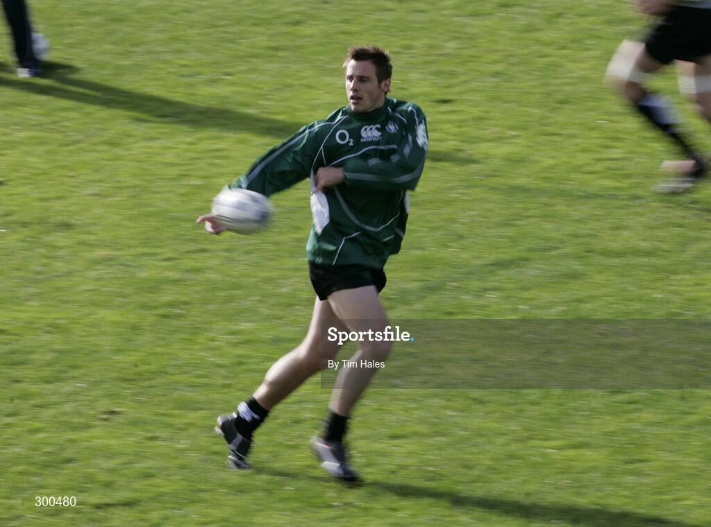 5 June 2008; Ireland's Tommy Bowe in action during rugby squad training. 2008 Ireland Rugby Summer Tour, Porirua Park, Wellington, New Zealand. Picture credit: Tim Hales / SPORTSFILE