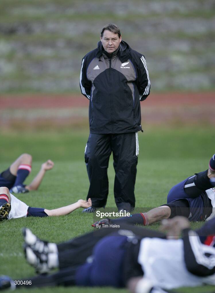 5 June 2008; All Blacks assistant coach Steve Hansen during squad training. 2008 Ireland Rugby Summer Tour, Rugby League Park, Wellington, New Zealand. Picture credit: Tim Hales / SPORTSFILE