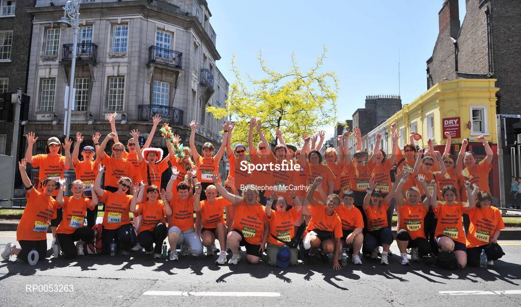 2 June 2008; Athletes running in aid of Special Olympics ahead of the 2008 Women's Mini Marathon. Lower Baggot Street, Dublin. Picture credit: Stephen McCarthy / SPORTSFILE
