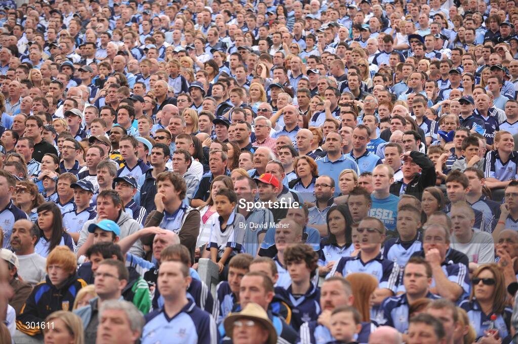8 June 2008; Dublin supporters look on from Hill 16 during the game. GAA Football Leinster Senior Championship Quarter-Final, Louth v Dublin, Croke Park, Dublin. Picture credit: David Maher / SPORTSFILE