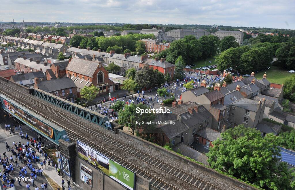 8 June 2008; A general view of Dublin supporters leaving Croke Park after their side's victory over Louth. GAA Football Leinster Senior Championship Quarter-Final, Louth v Dublin, Croke Park, Dublin. Picture credit: Stephen McCarthy / SPORTSFILE