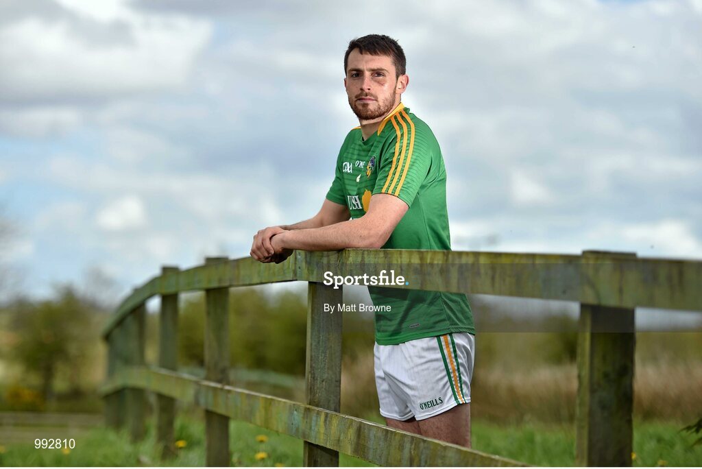 7 May 2015; Leitrim captain Sean McWeeney in attendance at the launch of the 2015 Connacht GAA Football Championship. Connacht GAA Centre, Bekan, Claremorris, Co. Mayo. Picture credit: Matt Browne / SPORTSFILE