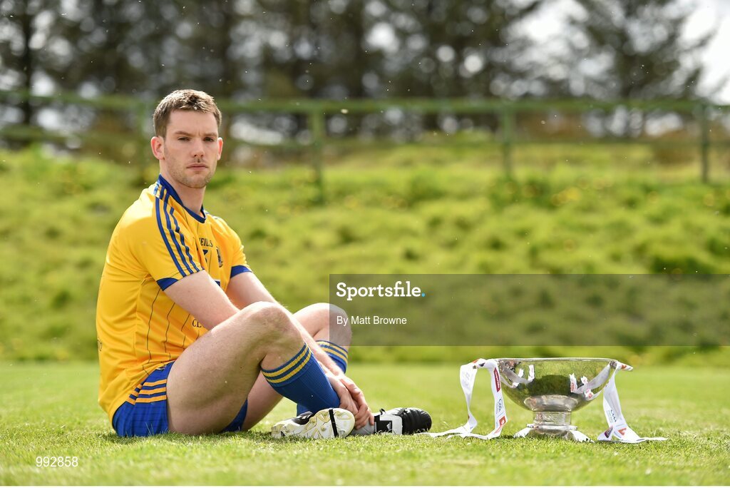 7 May 2015; Roscommon captain Niall Carty in attendance at the launch of the 2015 Connacht GAA Football Championship. Connacht GAA Centre, Bekan, Claremorris, Co. Mayo. Picture credit: Matt Browne / SPORTSFILE