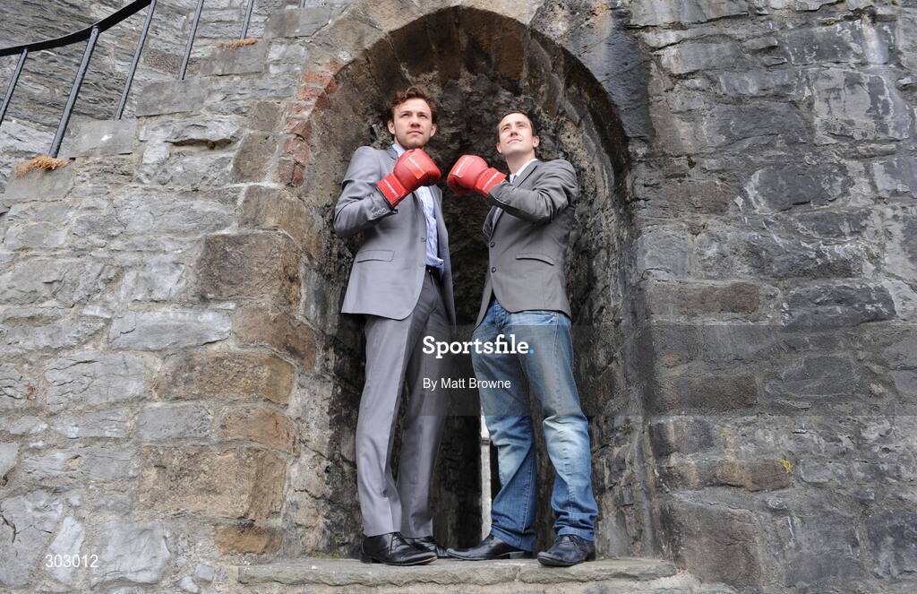 12 June 2008; Andy Lee,left, and Paul McCloskey in the grounds of King John's Castle to announce details of the next Ladbrokes.com Fight night. King John's Castle, Limerick. Picture credit: Matt Browne / SPORTSFILE