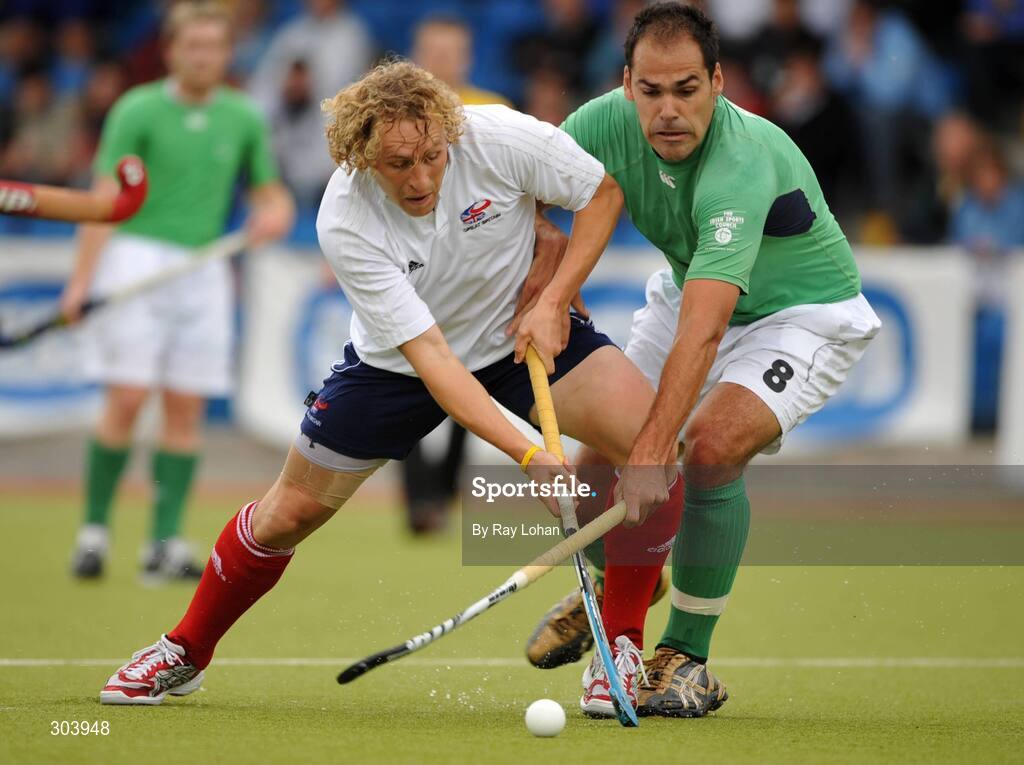 15 June 2008; Stephen Butler, Ireland, in action against Stephen Dick, Great Britain. Men's Setanta Sports Trophy, Ireland v Great Britain, National Hockey Stadium, UCD, Belfield. Picture credit: Ray Lohan / SPORTSFILE *** Local Caption ***