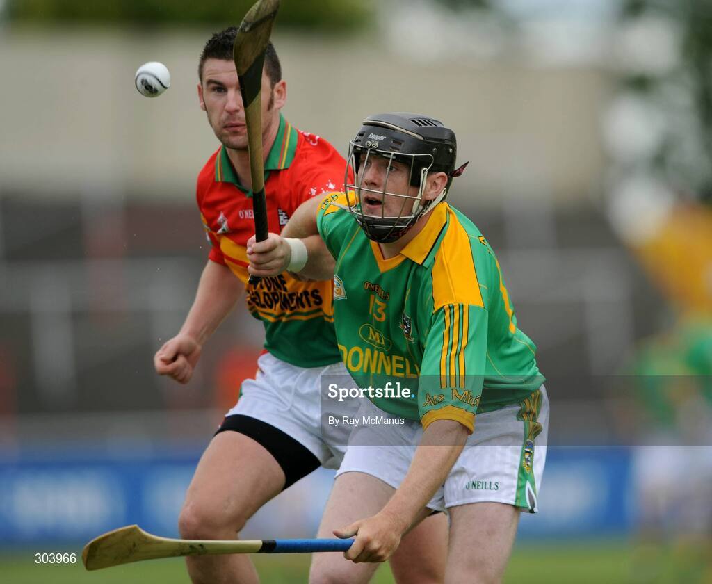 15 June 2008; Ger O'Neill, Meath, in action against Des Shaw, Carlow. Kehoe Cup Final, Meath v Carlow, O'Moore Park, Portlaoise, Co. Laois.Picture credit: Ray McManus / SPORTSFILE