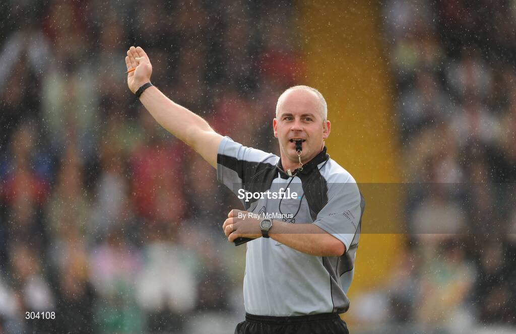 15 June 2008; Referee John Sexton, Cork. GAA Hurling Leinster Senior Championship Semi-Final, Offaly v Kilkenny, O'Moore Park, Portlaoise, Co. Laois. Picture credit: Ray McManus / SPORTSFILE