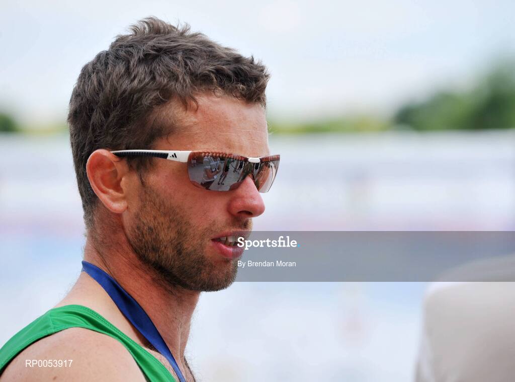 18 June 2008; Member of the Ireland Lightweight Men's Four, Paul Griffin, after finished second in their Final behind Germany in a time of 6:06.34 and qualifying for the Olympic Games in Beijing in August. 2008 Final Olympic Rowing Qualification Regatta, Poznan, Poland. Picture credit: Brendan Moran / SPORTSFILE