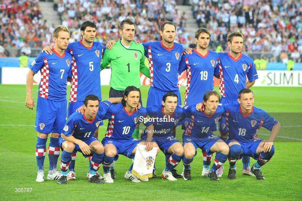 20 June 2008; The Croatia team. UEFA EURO 2008TM, Quarter-Final, Croatia v Turkey, Ernst Happel Stadion, Vienna, Austria. Picture credit; Pat Murphy / SPORTSFILE