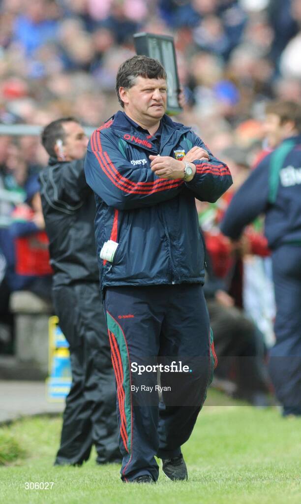 22 June 2008; Mayo manager John O Mahony. GAA Football Connacht Senior Championship Semi-Final, Mayo v Sligo, McHale Park, Castlebar, Co. Mayo. Picture credit: Ray Ryan / SPORTSFILE