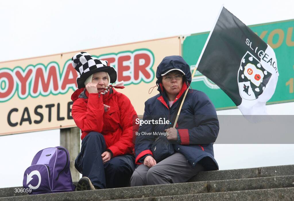 22 June 2008; Sligo supporters Deirdre and Annie Feely, from Ballymote, Co. Sligo, watch the game. GAA Football Connacht Senior Championship Semi-Final, Mayo v Sligo, McHale Park, Castlebar, Co. Mayo. Picture credit: Oliver McVeigh / SPORTSFILE
