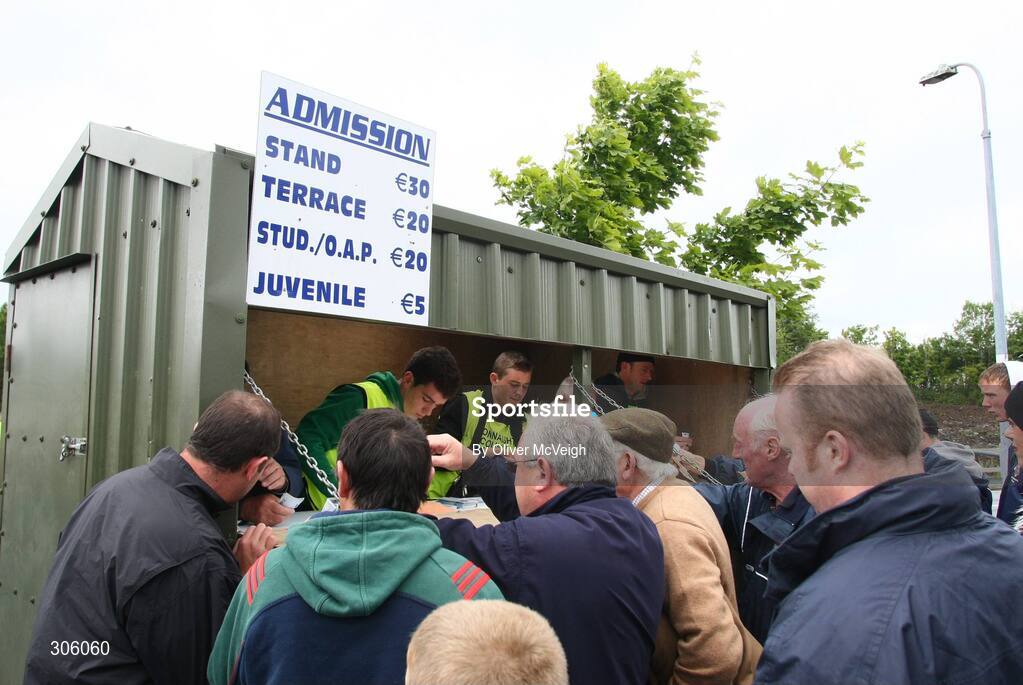 22 June 2008; The crowd queue to purchase match tickets. GAA Football Connacht Senior Championship Semi-Final, Mayo v Sligo, McHale Park, Castlebar, Co. Mayo. Picture credit: Oliver McVeigh / SPORTSFILE
