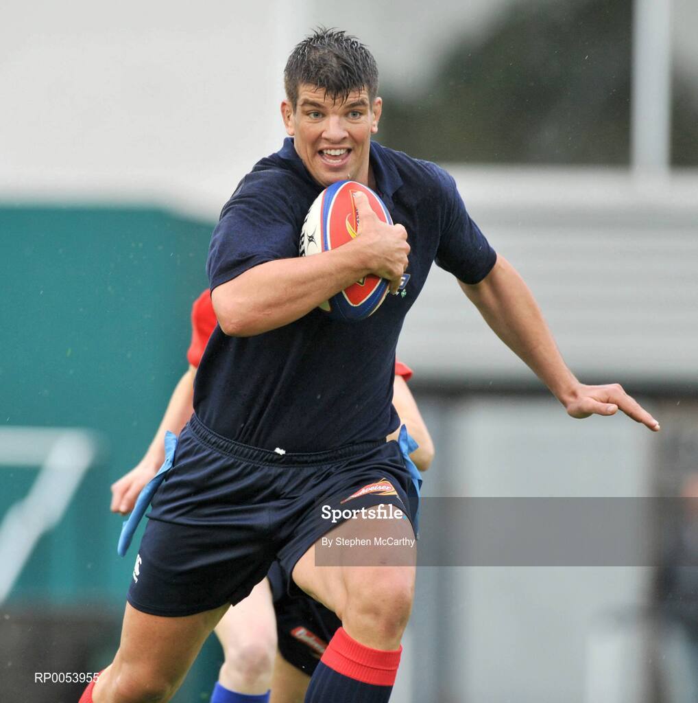 19 June 2008: Donncha O’Callaghan closed off his season in unusual fashion when he lined out with his own IRFU select 7 tag team at the Budweiser Tag League in Old Belvedere RFC in Dublin.  In a game referred by World Cup Final referee, Alain Rolland, Sutton based tag team, The Burbarians, won the chance to play opposite the Munster lock as part of the Budweiser Tag Rugby "Challenge Donncha" promotion. Donncha O’Callaghan Select 7 v The Burbarians, Old Belvedere RFC, Anglesea Road, Dublin. Picture credit: Stephen McCarthy / SPORTSFILE