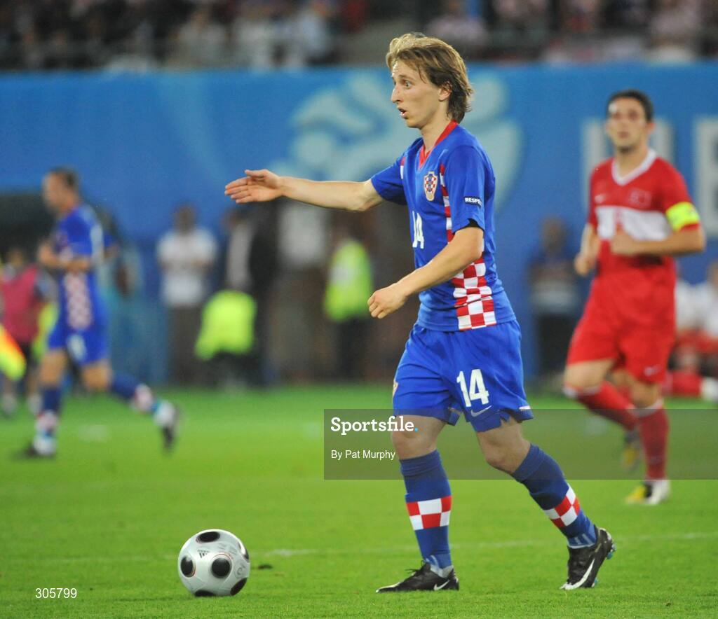 20 June 2008; Luka Modric, Croatia. UEFA EURO 2008TM, Quarter-Final, Croatia v Turkey, Ernst Happel Stadion, Vienna, Austria. Picture credit; Pat Murphy / SPORTSFILE