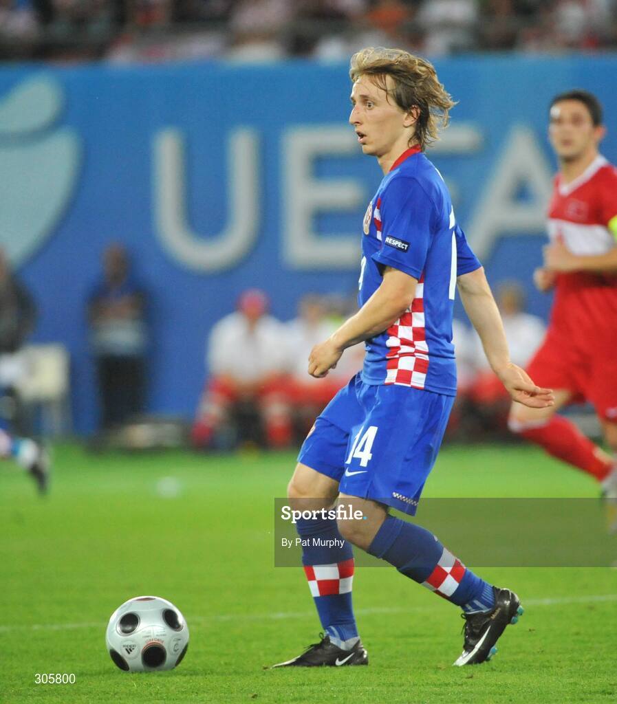 20 June 2008; Luka Modric, Croatia. UEFA EURO 2008TM, Quarter-Final, Croatia v Turkey, Ernst Happel Stadion, Vienna, Austria. Picture credit; Pat Murphy / SPORTSFILE