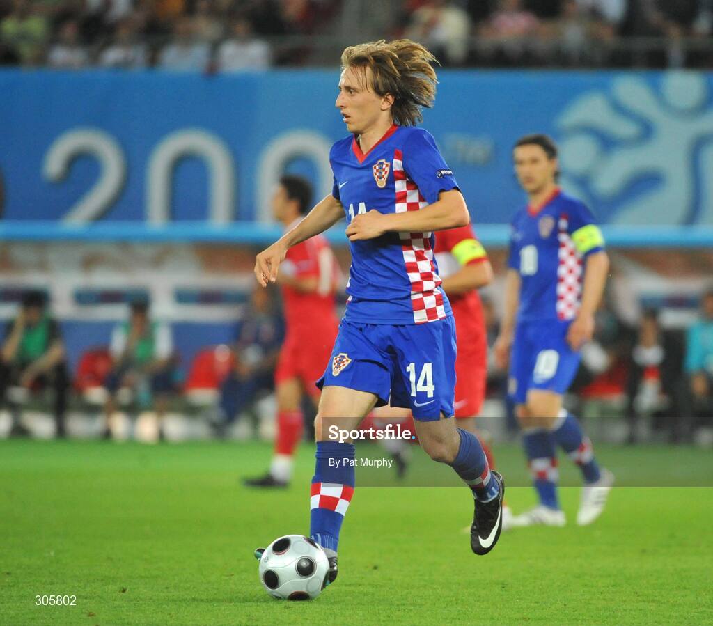 20 June 2008; Luka Modric, Croatia. UEFA EURO 2008TM, Quarter-Final, Croatia v Turkey, Ernst Happel Stadion, Vienna, Austria. Picture credit; Pat Murphy / SPORTSFILE