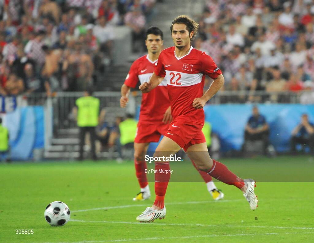 20 June 2008; Hamit Altintop, Turkey. UEFA EURO 2008TM, Quarter-Final, Croatia v Turkey, Ernst Happel Stadion, Vienna, Austria. Picture credit; Pat Murphy / SPORTSFILE