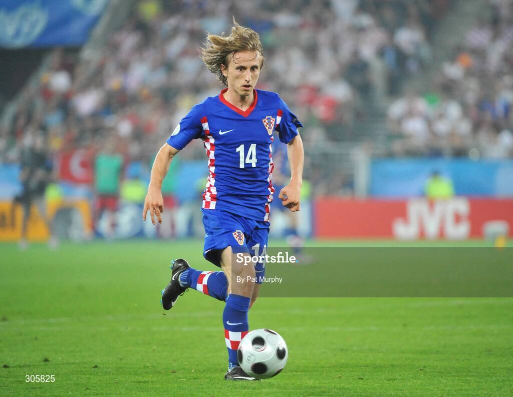 20 June 2008; Luka Modric, Croatia. UEFA EURO 2008TM, Quarter-Final, Croatia v Turkey, Ernst Happel Stadion, Vienna, Austria. Picture credit; Pat Murphy / SPORTSFILE