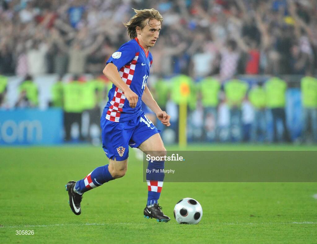 20 June 2008; Luka Modric, Croatia. UEFA EURO 2008TM, Quarter-Final, Croatia v Turkey, Ernst Happel Stadion, Vienna, Austria. Picture credit; Pat Murphy / SPORTSFILE