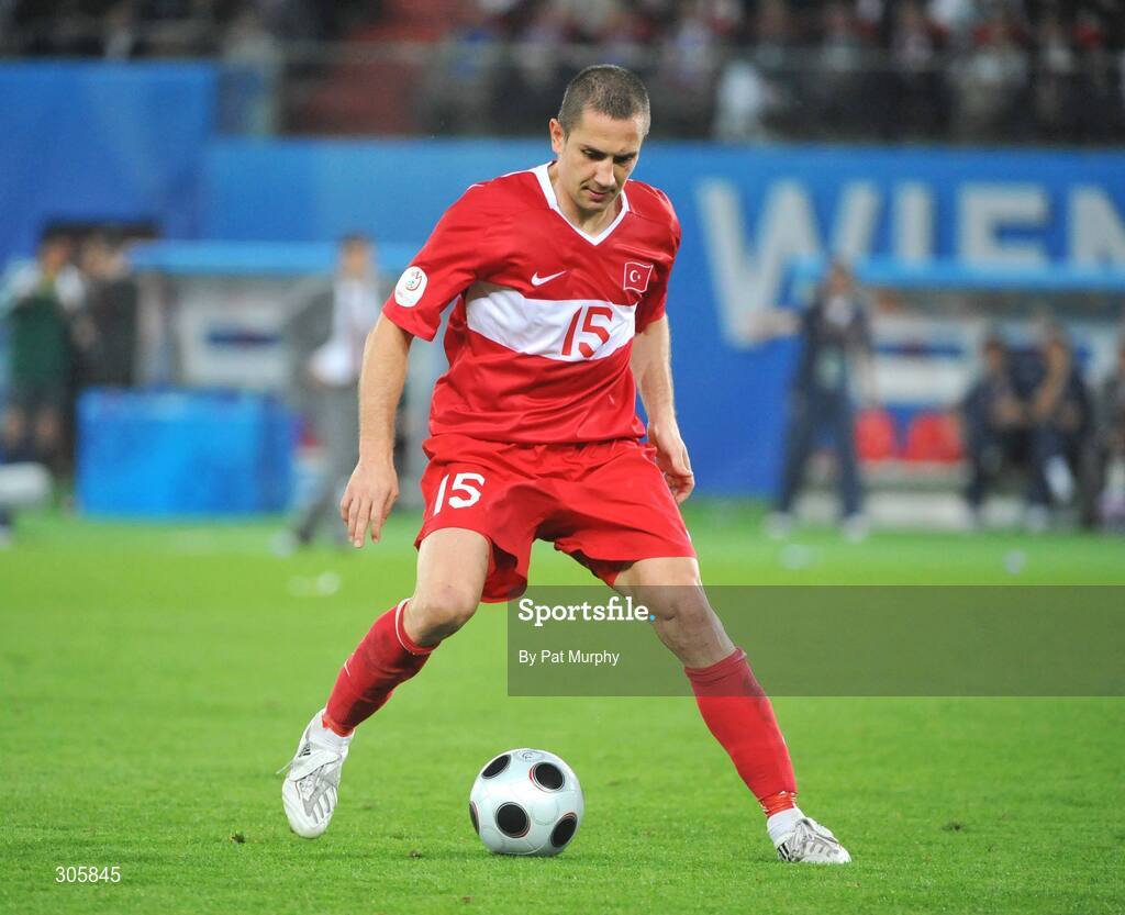 20 June 2008; Emre Asik, Turkey. UEFA EURO 2008TM, Quarter-Final, Croatia v Turkey, Ernst Happel Stadion, Vienna, Austria. Picture credit; Pat Murphy / SPORTSFILE