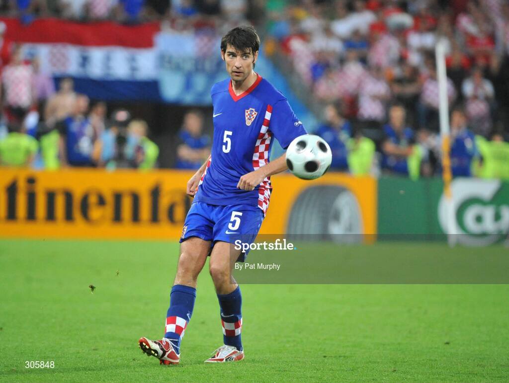 20 June 2008; Vedran Corluka, Croatia. UEFA EURO 2008TM, Quarter-Final, Croatia v Turkey, Ernst Happel Stadion, Vienna, Austria. Picture credit; Pat Murphy / SPORTSFILE