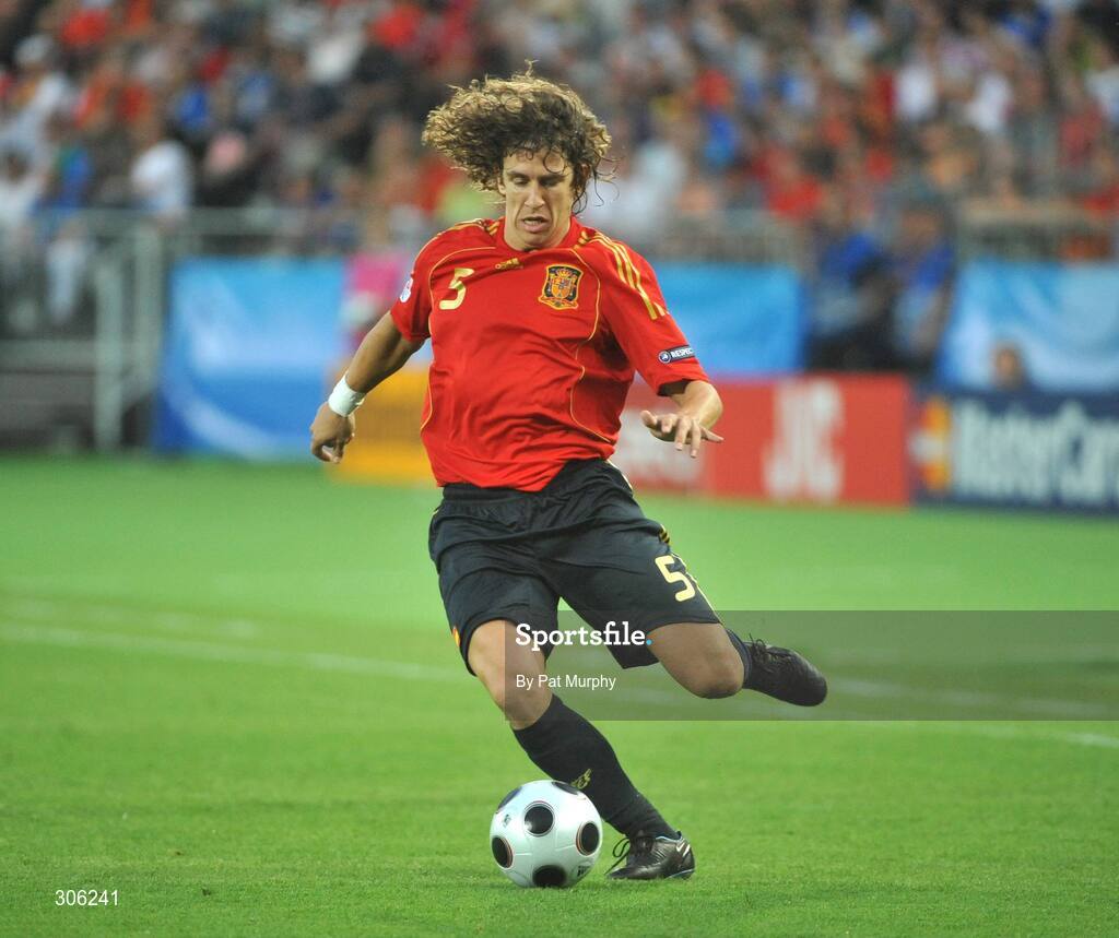 22 June 2008; Carles Puyol, Spain. UEFA EURO 2008TM, Quarter-Final, Spain v Italy, Ernst Happel Stadion, Vienna, Austria. Picture credit; Pat Murphy / SPORTSFILE