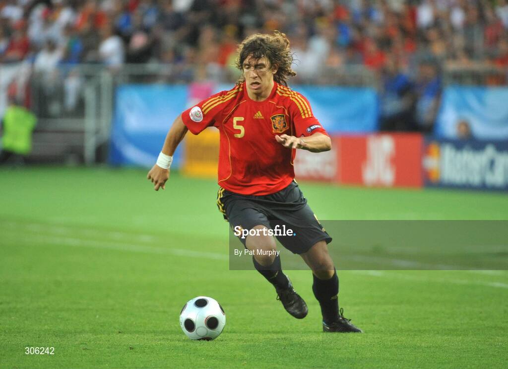22 June 2008; Carles Puyol, Spain. UEFA EURO 2008TM, Quarter-Final, Spain v Italy, Ernst Happel Stadion, Vienna, Austria. Picture credit; Pat Murphy / SPORTSFILE